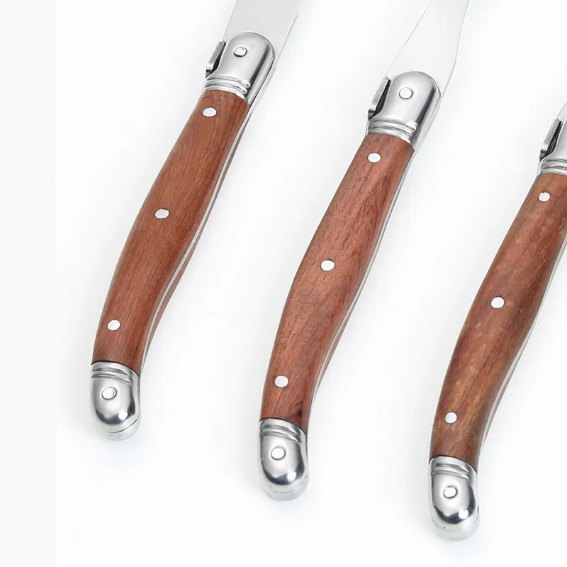 24pcs wood handle steak knife set  (9)