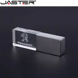 JASTER peugeot crystal + металлическая USB флешка Флешка 4 ГБ 8 ГБ 16 ГБ 32 ГБ 64 Гб 128 Гб Внешняя память Флешка u диск