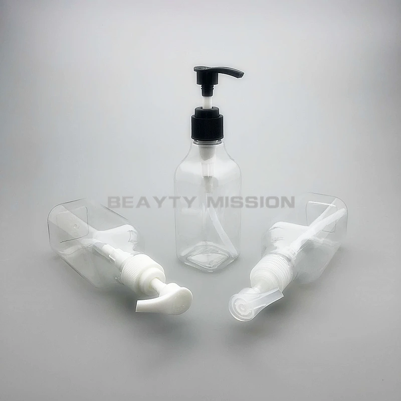 

BEAUTY MISSION 200ml 24pcs/lot clear Liquid Soap Lotion Pump Plastic Bottles,Refillable Shampoo Bottle,Empty Cosmetic Containers