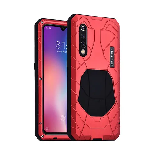 Для Xiaomi mi 9 mi 9 чехол авиационный алюминиевый сплав металл+ кремнезем задняя крышка для Xiao mi 9 чехол для телефона s - Цвет: red