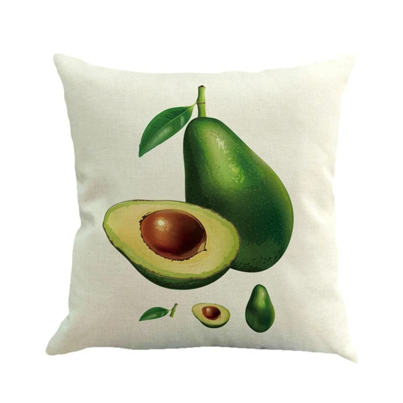 Avocado Cotton Linen Cushion Cover Throw Pillow Case Sofa Home Decor03