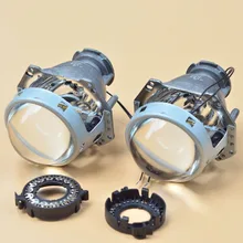 Free Shipping Car Light Parts 2 pcs 3.0 inch HELLA 3 HID Bifocal Projector Lens, with bulb adapter D2S D2R D4S D4R