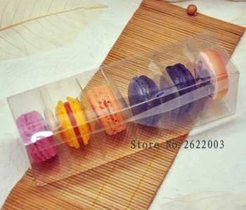 

170x50x50MM Transparent Clear PVC Macaron boxes cake boxbrief elegent macaron moon cake biscuit box 100pcs.Lot