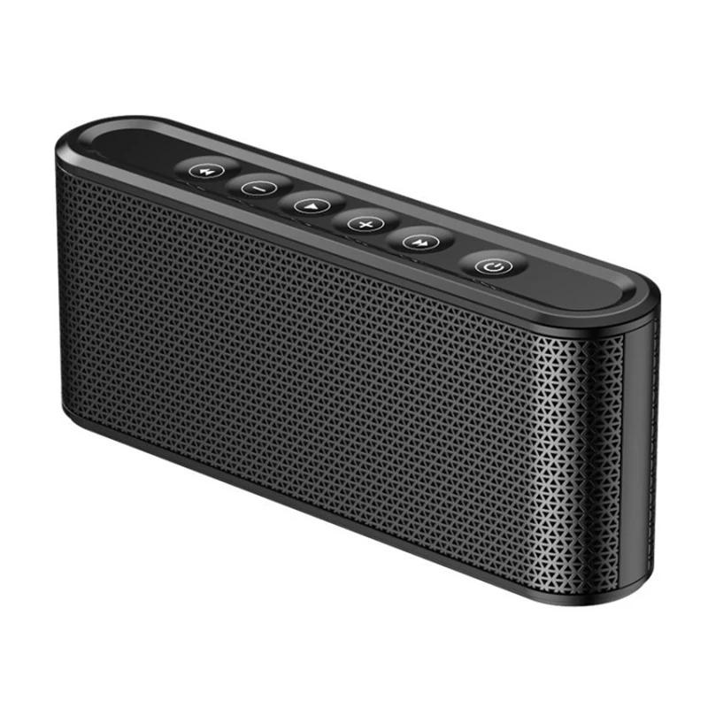 Portable X6 Bluetooth4.2 Speaker Wireless Built in Battery Subwoofer Metal Touch Dual Stereo Spearker with Mic Support TF AUX