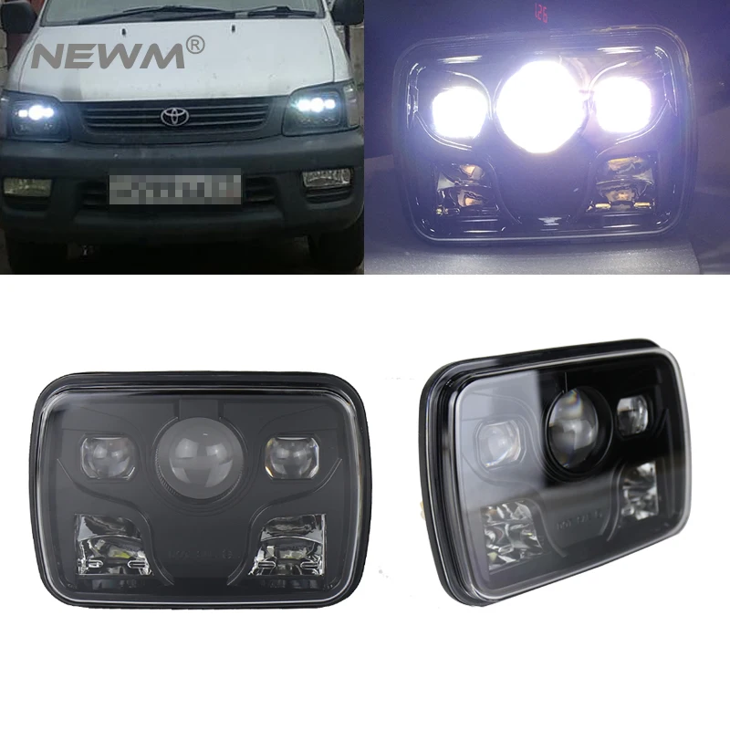 

DOT approved 5" x 7" 6x7inch Rectangular LED Headlights for Jeep Wrangler YJ Cherokee XJ Trucks 4X4 Offroad Headlamp Replacement