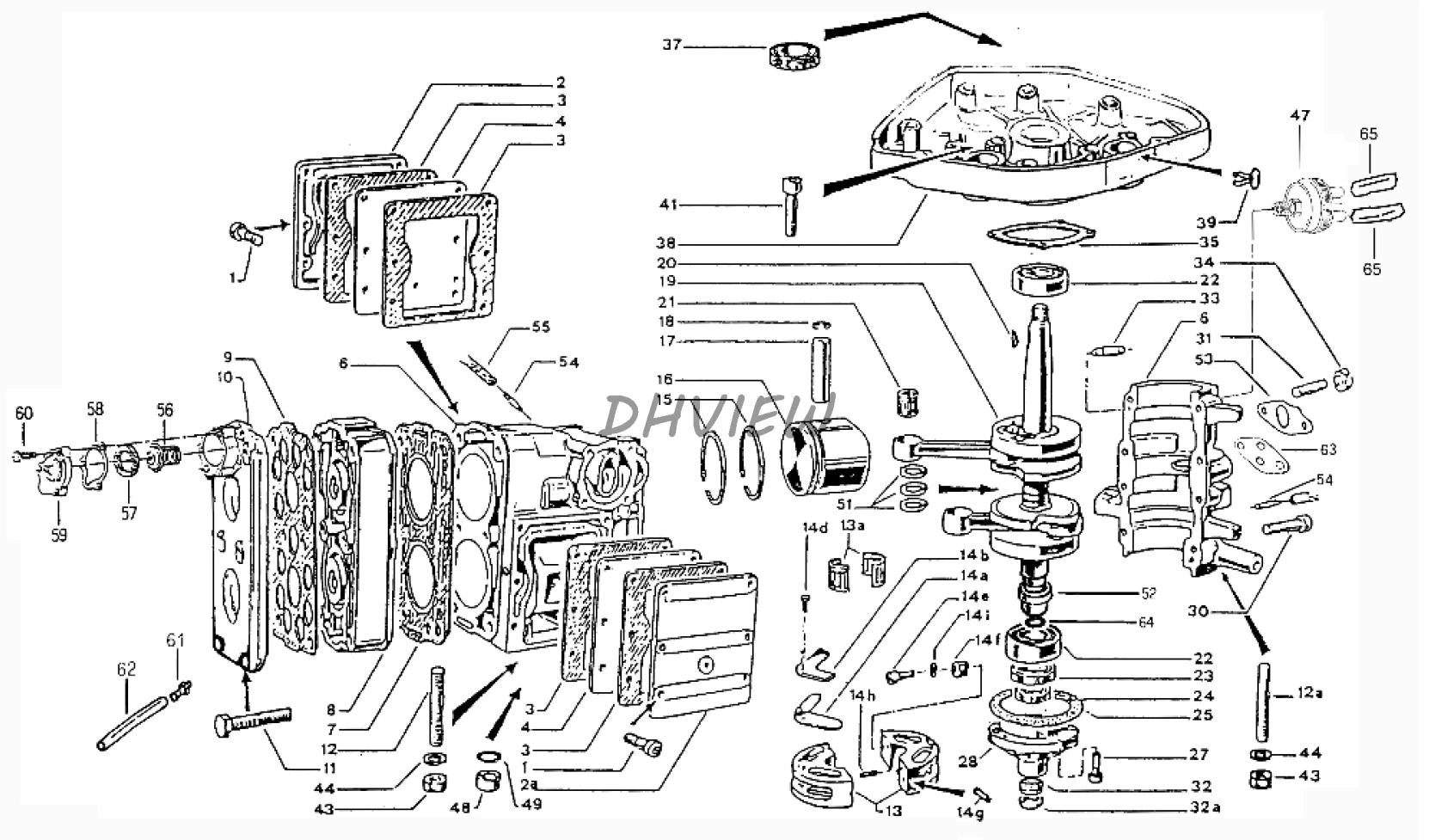 

Free shipping parts for ZONGSHEN Selva 2 stroke 9.9HP 15HP outboard motor