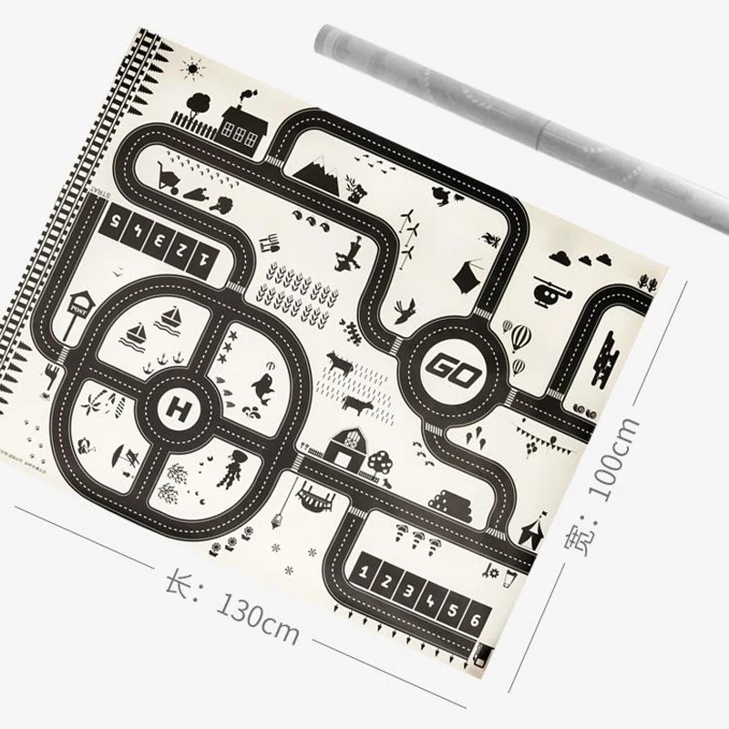 White Black City Rode Play Mat Nordic Style Highway Playmat Kids Toy Game Mat for Baby Climb Scenario Map Carpet tapete infantil White Black City Rode Play Mat Nordic Style Highway Playmat Kids Toy Game Mat for Baby Climb Scenario Map Carpet tapete infantil