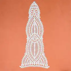 DoreenBeads 33*15,2 см 1 предмет вышитый белый хлопок воротник кружевной отделкой платье Cheongsam аппликация домашнего текстиля швейных аксессуаров