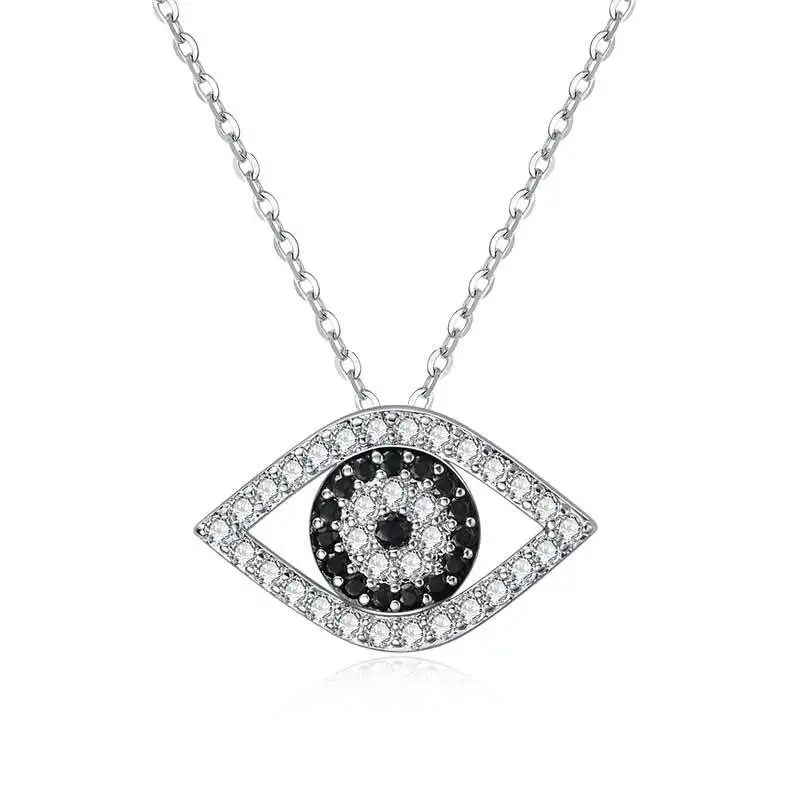 

Fresh Style Silver Color Charm Chain Small Crystal Evil Eye Necklaces & Pendants for Women Party Jewelry Handmade Gifts Bijoux