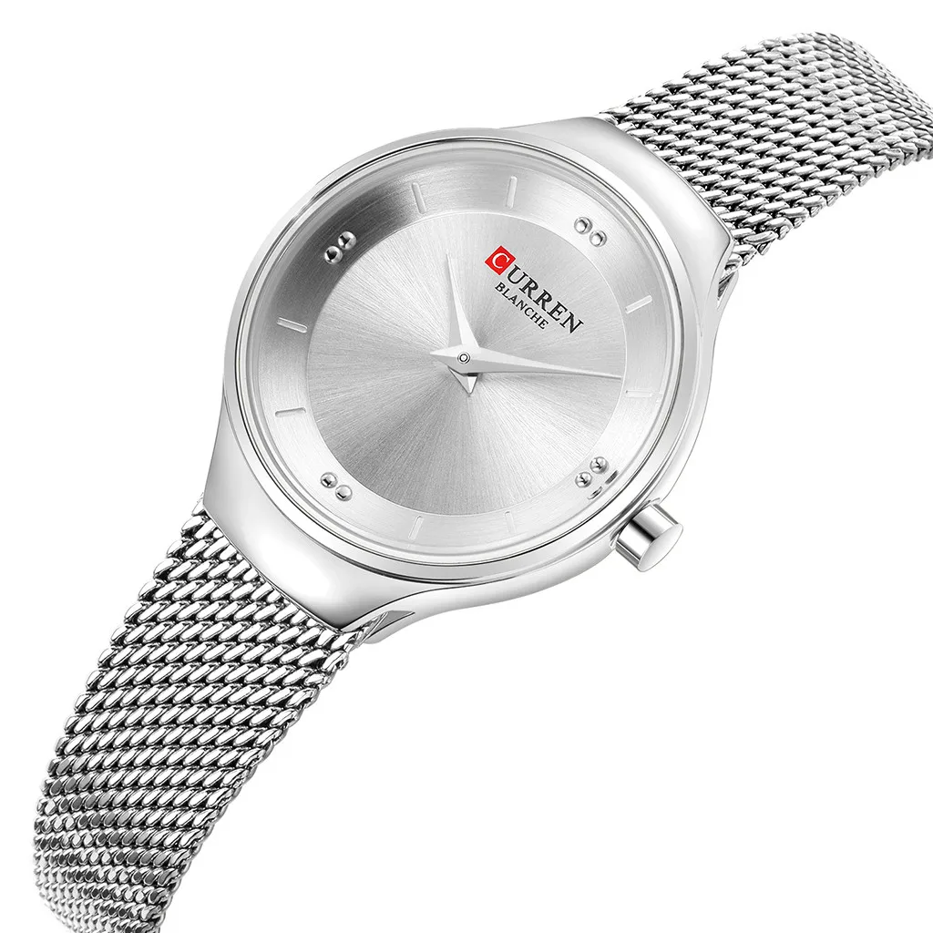 Женские повседневные кварцевые наручные часы женские часы с сеткой с циферблатом ультра-тонкие простые наручные часы из двух частей роскошные часы подарок Relogio Feminino - Цвет: D