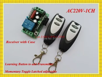 

220V 1CH RF Wireless Light Lamp LED SMD ON OFF Switch Wireless Receiver& 2Transmitter 10A Momenrary Toggle Latched 315/433