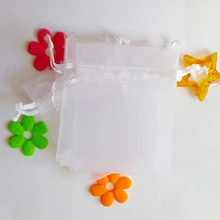 1000 шт. 17*23 см белый мешочек из органзы Ювелирная упаковка Дисплей сумки шнурок Чехол для браслеты/Колье /Ср мини Пряжа сумка