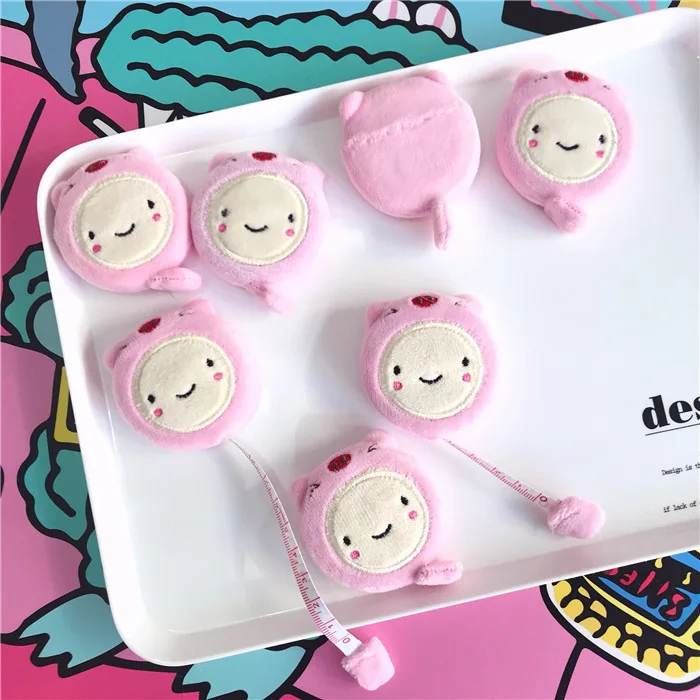 

ruler Protractor Cute Tape Measure Mini Piglet 1.5m Soft Ruler Measuring Portable Double-sided Clothing Measuring Tape Wholesale
