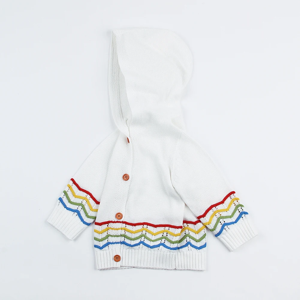 Детские свитера для девочек; Весенний кардиган с длинными рукавами для маленьких мальчиков; вязаные куртки с капюшоном для новорожденных; одежда для детей