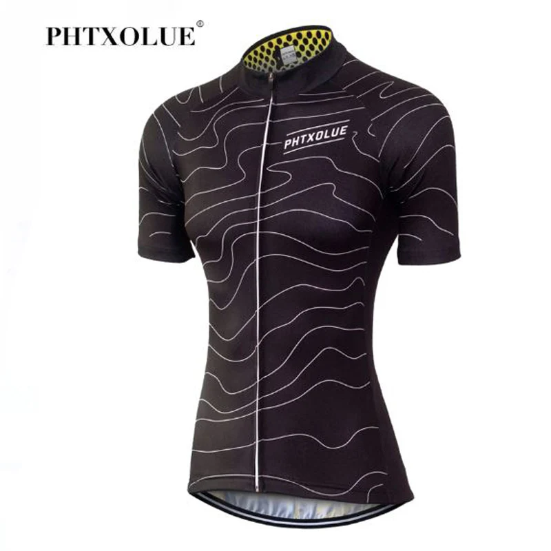 Phtxolue Для женщин Велоспорт Джерси лето черный, белый цвет костюм для езды на горном велосипеде велосипедная одежда Maillot Ropa Ciclismo Одежда для