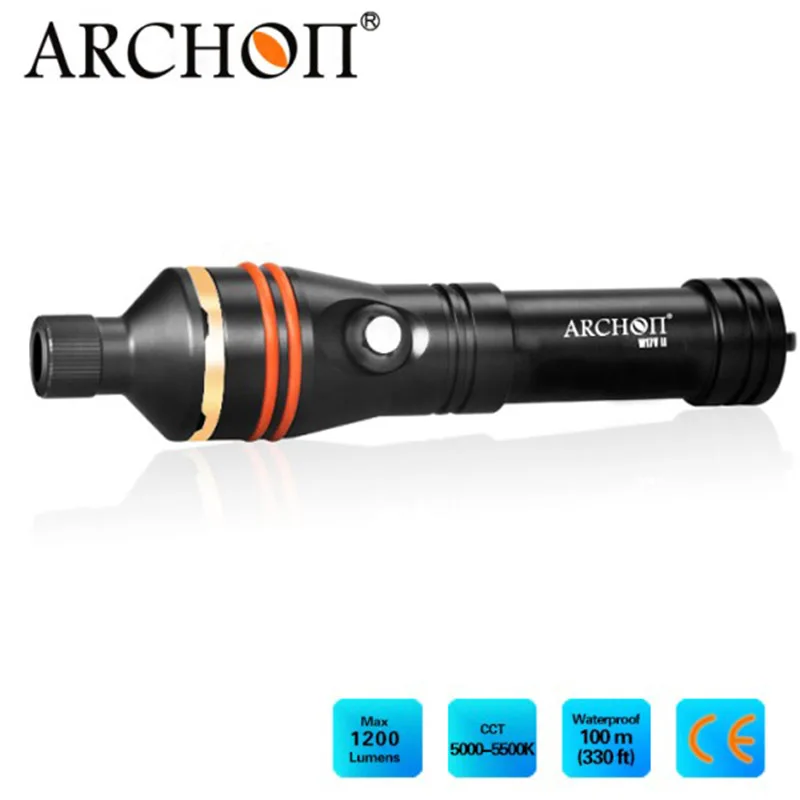 ARCHON D11V-II d11v W17V-II w17v Водонепроницаемый Подводный фонарь для дайвинга огни 10 мм луч света пробки* XM-L2 U2 для 18650