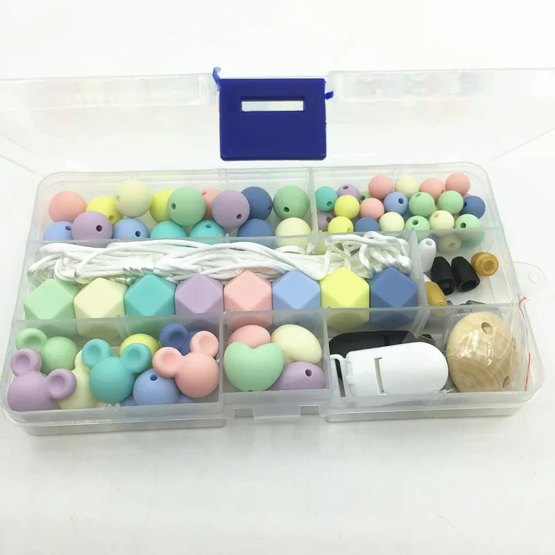Силиконовые аксессуары для прорезывания зубов, набор из 15 мм и 12 мм шариковых шариков, силиконовые браслеты для прорезывания зубов, набор бусин для детей-прорезывателей, игрушки
