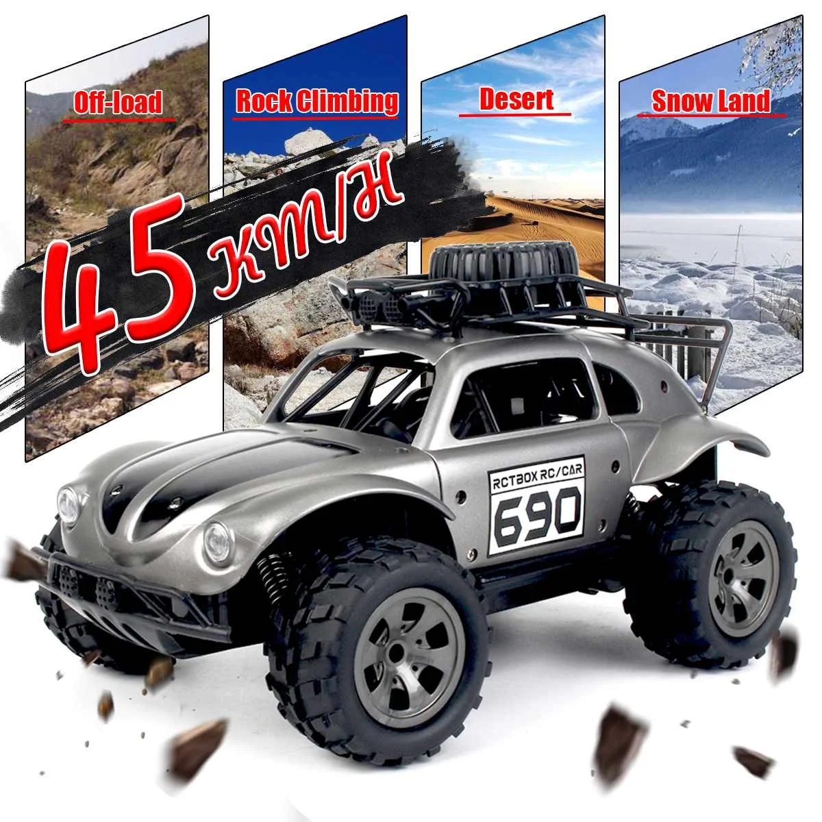 54 см RC автомобиль 1/18 4WD 4x4 вождения автомобиля двойной привод двигателей Bigfoot автомобиль дистанционного управления модель автомобиля внедорожный автомобиль игрушка