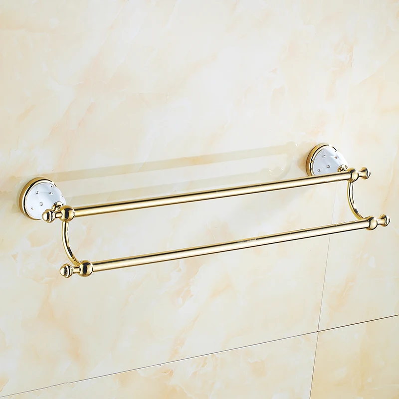 Евро стиль полотенце держать Алмаз Золото хромированная стойка для полотенец Настенные полотенца Полка Ванная комната полка аксессуары для ванной комнаты