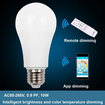 

New style! Led Intelligent Dimmable bulbs 10W Dimmable E27 Led Bulb Smart IC Lampada Ampoule Bombilla Lamp Light, 10pcs/Lot