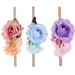 Новый стиль FashionFlower Повязки Девушка Цветочный Hairband свадебных аксессуаров повязка для волос Ободки Для женщин