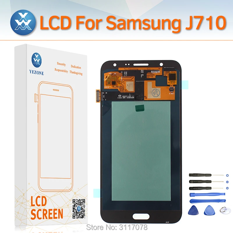 Для 5 &quotхорошее качество samsung Galaxy J7 ЖК дисплей Дисплей сенсорный дигитайзер
