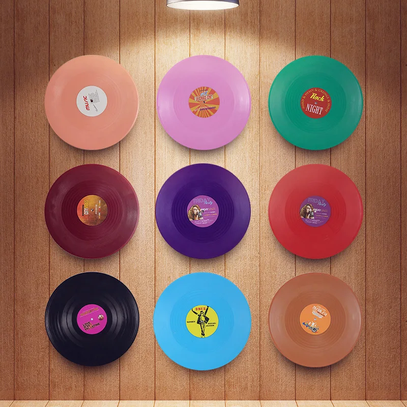 American Retro Vinyl Record Design Wall Decorative Plate Home
