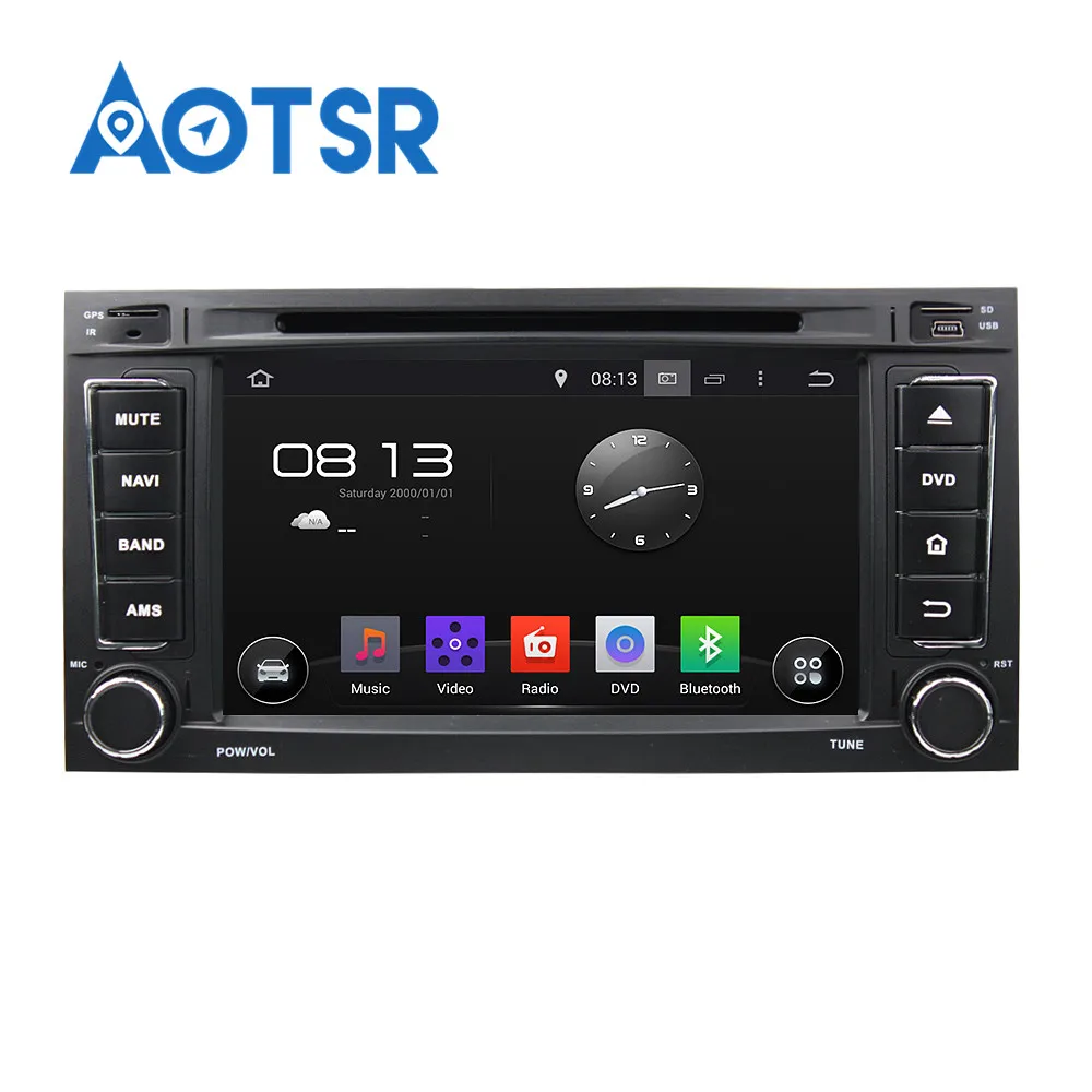 Discount Android 8.0 32+4GB Car DVD player GPS navigation radio For VW Volkswagen TOUAREG 2002-2010 MULTIVAN 2008-2012 multimedia radio 4