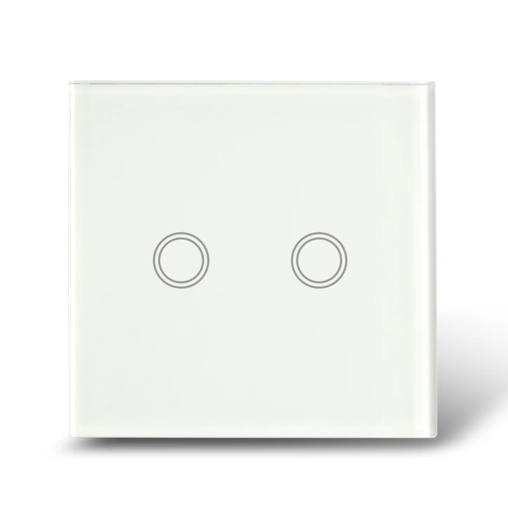 White Crystal Glass Touch Wall Light Switch / Electrical Switches 2