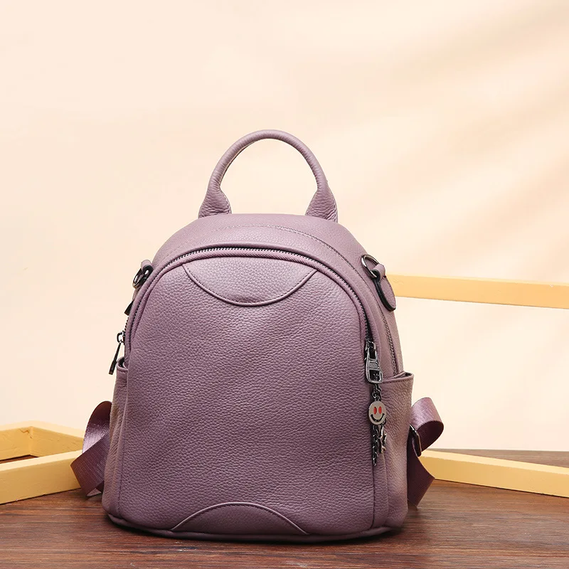 

DANJUE WoMen backpack 100% Genuine Leather high quality FeMen Travel Bags Schoolbag For Girl Holiday Knapsack