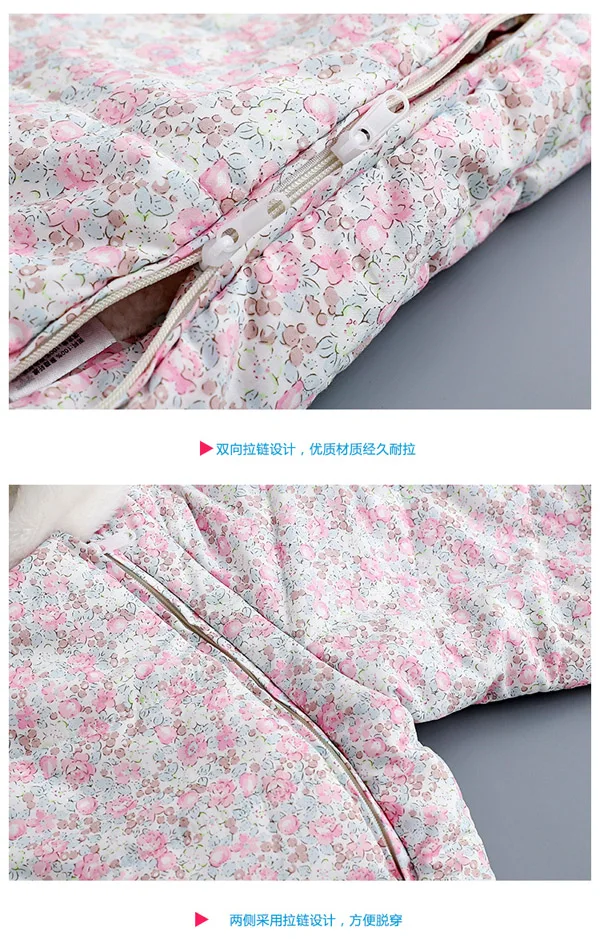 Новые детские цветы хлопковый комбинезон для девочек теплая хлопковая стеганая одежда с подкладкой одежда для альпинизма