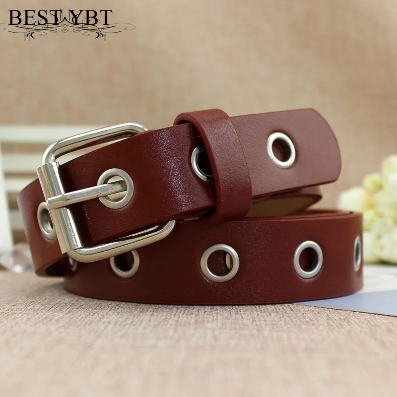 Best YBT Women belt new students Hollow high quality belt fashion casual Alloy pin buckle Women cowboy pants belt