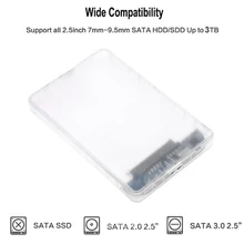2019 yeni şeffaf SSD HDD durumda 5Gbps USB 3.0 SATA 3.0 adaptörü harici 2.5 inç sabit disk kutusu HDD muhafaza UASP protokolü(China)