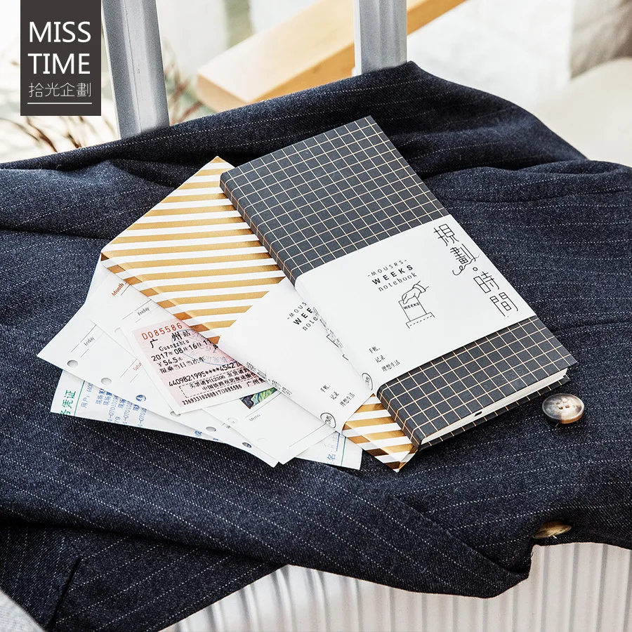 

Fashion Planner Diary Memo DIY Travel Journal Diary Notepad Business Notebook Weekly Plan Book Office School Supplies