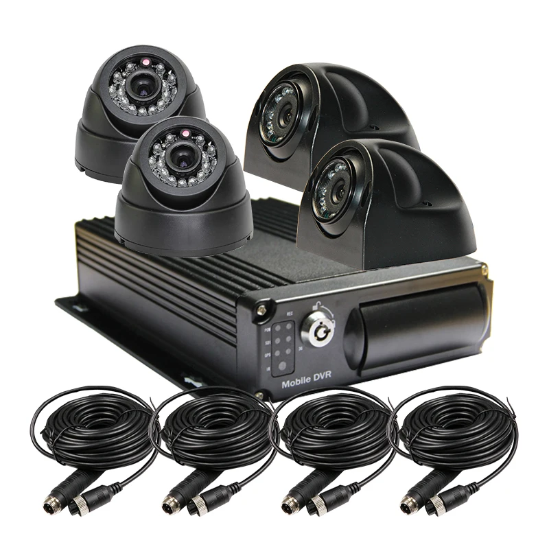 Free shipping 4pin 4ch van truck car rear view camera mobile dvr kit