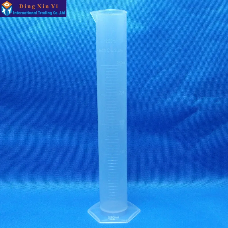 Hot Sale 250ML Plastic Measuring Cylinder Graduated for Laboratory Test |