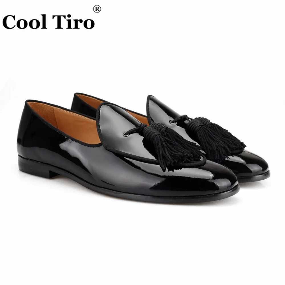 black Patent leather Loafers tassel Dress shoes (2)