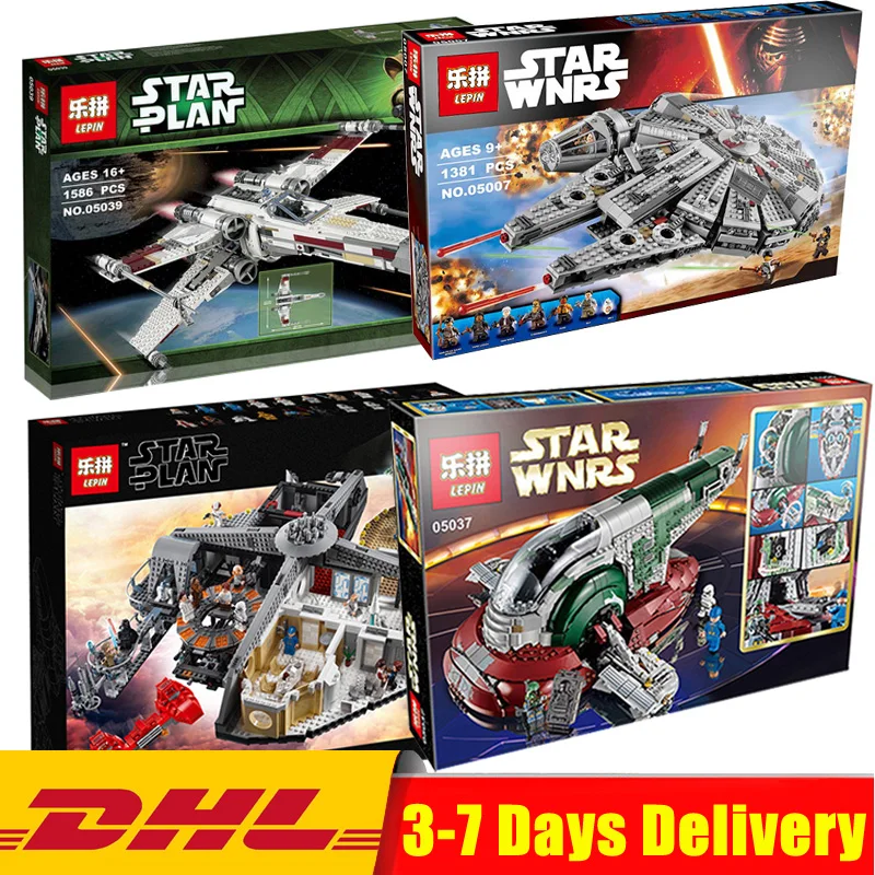 

Lepin Star Wars 05151 05039 Red Five X-wing Star Fighter 05037 05007 Building Blocks Bricks LegoINGlys 75060 10240 75105 75222