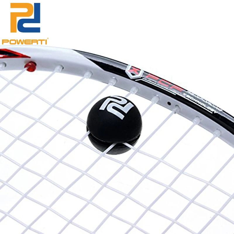 

Powerti 15pcs/pack Ball Shape Tennis Racket Vibration Dampener Black Small Ball Training Reduce Shock