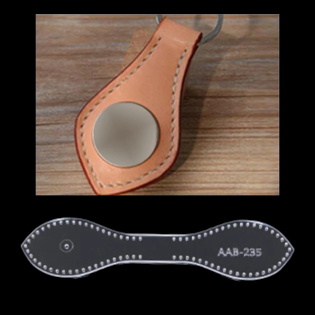 Прозрачный DIY кожаный ремесло акриловый брелок-Кошелек для монет Шаблон трафарет шаблон инструмент