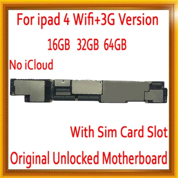 

For ipad 4 Wifi+3G Version Motherboard 100% Original unlocked,Wifi+3G Version for Ipad 4 Mainboard With sim card slot