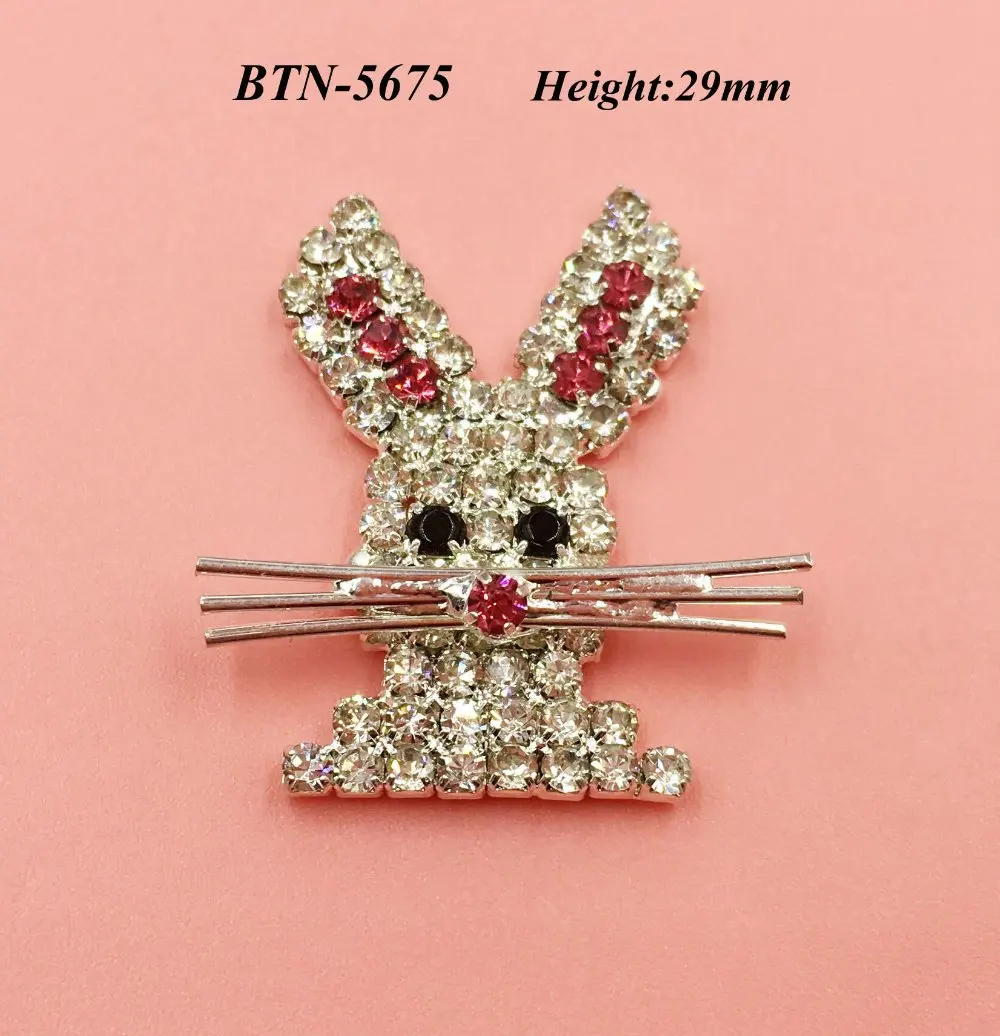 

Free shipping 50PCS rhinestone button for Easter Day(BTN-5675)