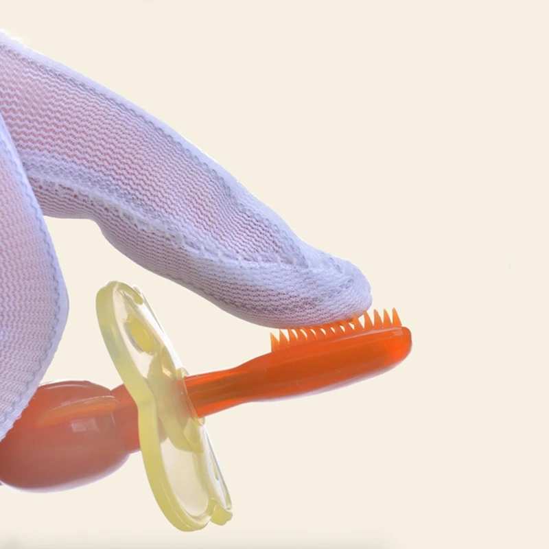Новинка года для детей мягкий безопасный силиконовые жевательный Прорезыватель гибкие учебная зубная щетка