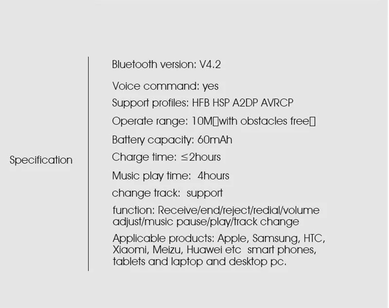 Слог SF801 Bluetooth V4.2 наушники Спортивная Беспроводная гарнитура стерео для телефона Android IOS слог SF801 с микрофоном