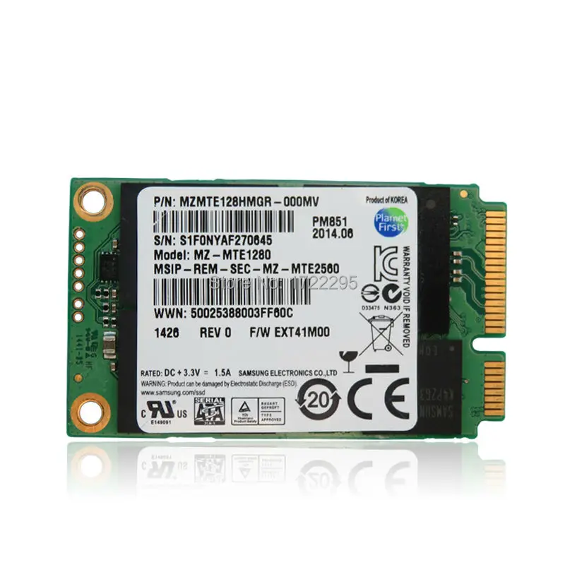 Для samsung PM851 128G MSATA3 ноутбук мини твердотельный жесткий диск MSATA SSD твердотельный диск