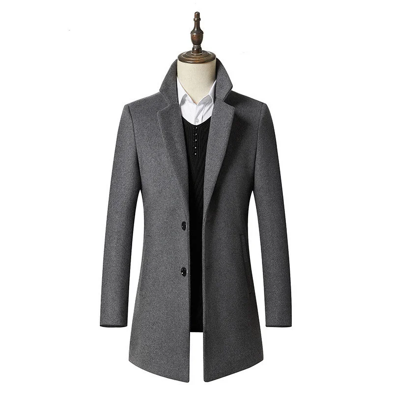 BOLUBAO, мужское зимнее пальто, новое, одноцветное, простое, длинное, с секциями, бушлат, мужской Тренч, пальто, Бизнес Стиль, повседневное пальто