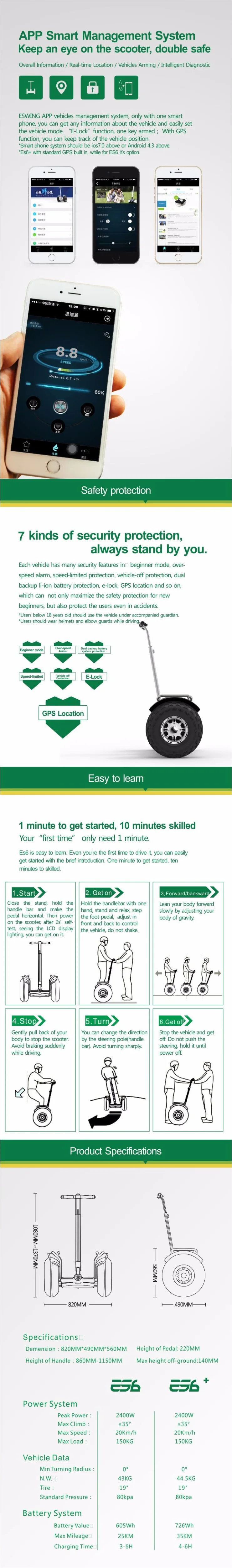 No Tax Self Balance Scooters Leg Control Cross Country 2 Wheel 2400W 19inch Electric Scooter 72V Samsung Battery Hoverboard  (186)