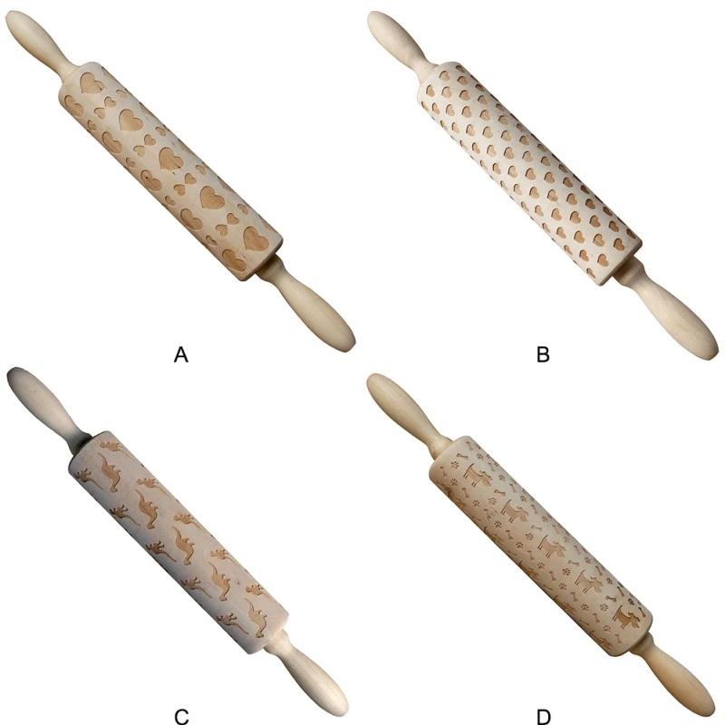 Милая Любовь Сердце Собака тисненая Скалка печенья печенье, фондан, пирог Выгравированный тесто роллер деревянная Скалка