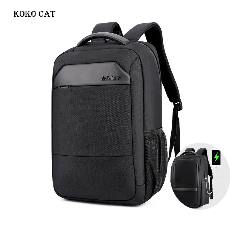 

Multifunction Waterproof Backpack PU Leather Daily Work Business Bags USB Charging Laptop Rucksack Men Shoolbag Mochila