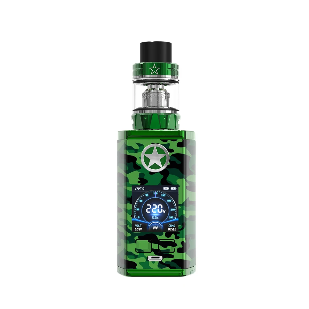 Authentic Electronic Cigarette Vaptio CAPT'N Kit 2.0ml/4.0ml AtomizerTop filling with 220w box mod Fitted TFV8 Baby/TFV12 Tank Authentic Electronic Cigarette Vaptio CAPT'N Kit 2.0ml/4.0ml AtomizerTop filling with 220w box mod Fitted TFV8 Baby/TFV12 Tank